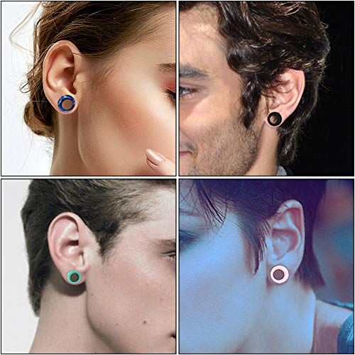 Longbeauty 20pcs Tunnels Kit 2g-1" Silicone Ear Skin Gauges Plugs Ear Expander Stretching Set4