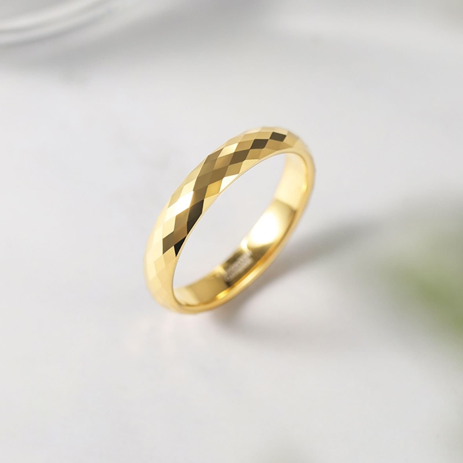 Anillos Personalizados Tungsteno Hombre y Mujer Oro Rosa