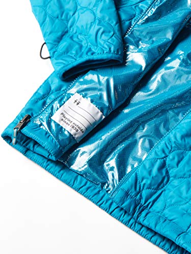 Columbia Youth Girls Whirlibird II Interchange Jacket, Spruce Crackle Print/Fjord Blue, Medium