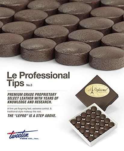 Tweeten Le Pro Billiard Pool Cue Tips - 1 Box - 50 Tips - Choose Your Size (14 Mm) #TOP1