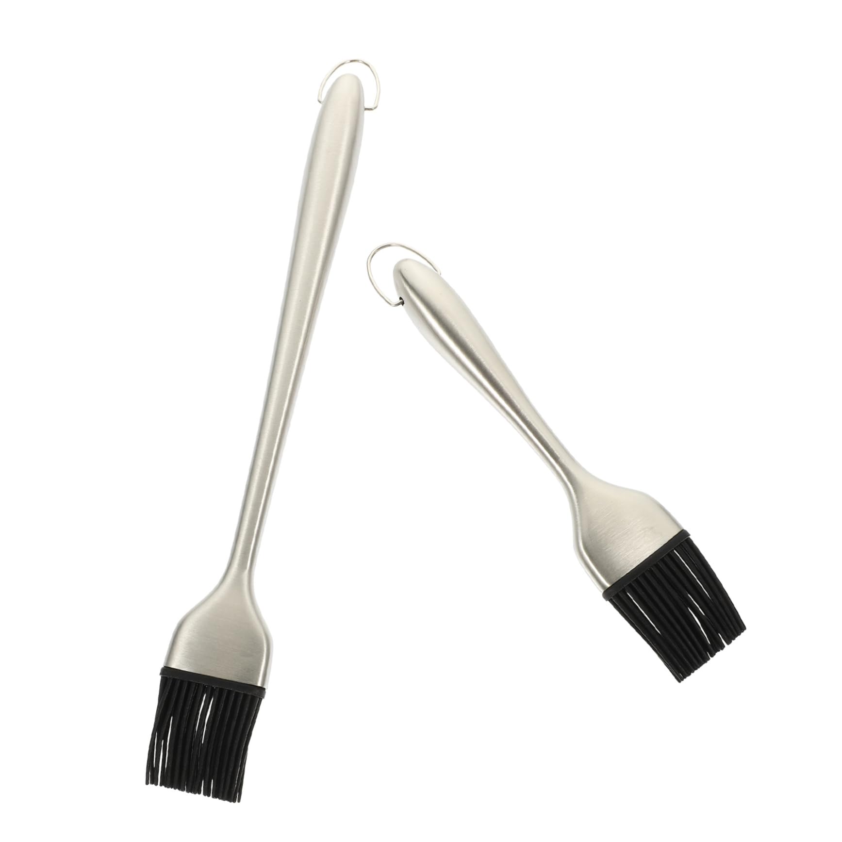 OUNONA 2Pcs Basting Brush Portable Kitchen Oil Brush for Bbq and Pastry Handle Easy to Clean Heat Resistant for Grilling and Marinating