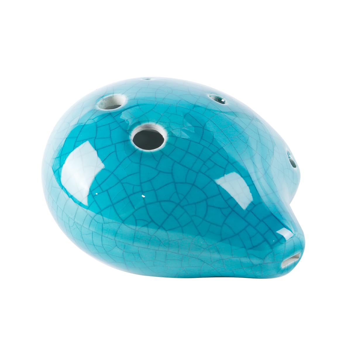 Alnicov Alnicov Ocarina 6 trous, style bouteille de vin Alto C Ocarina, artisanat émaillé avec fissure de glace (vert clair)