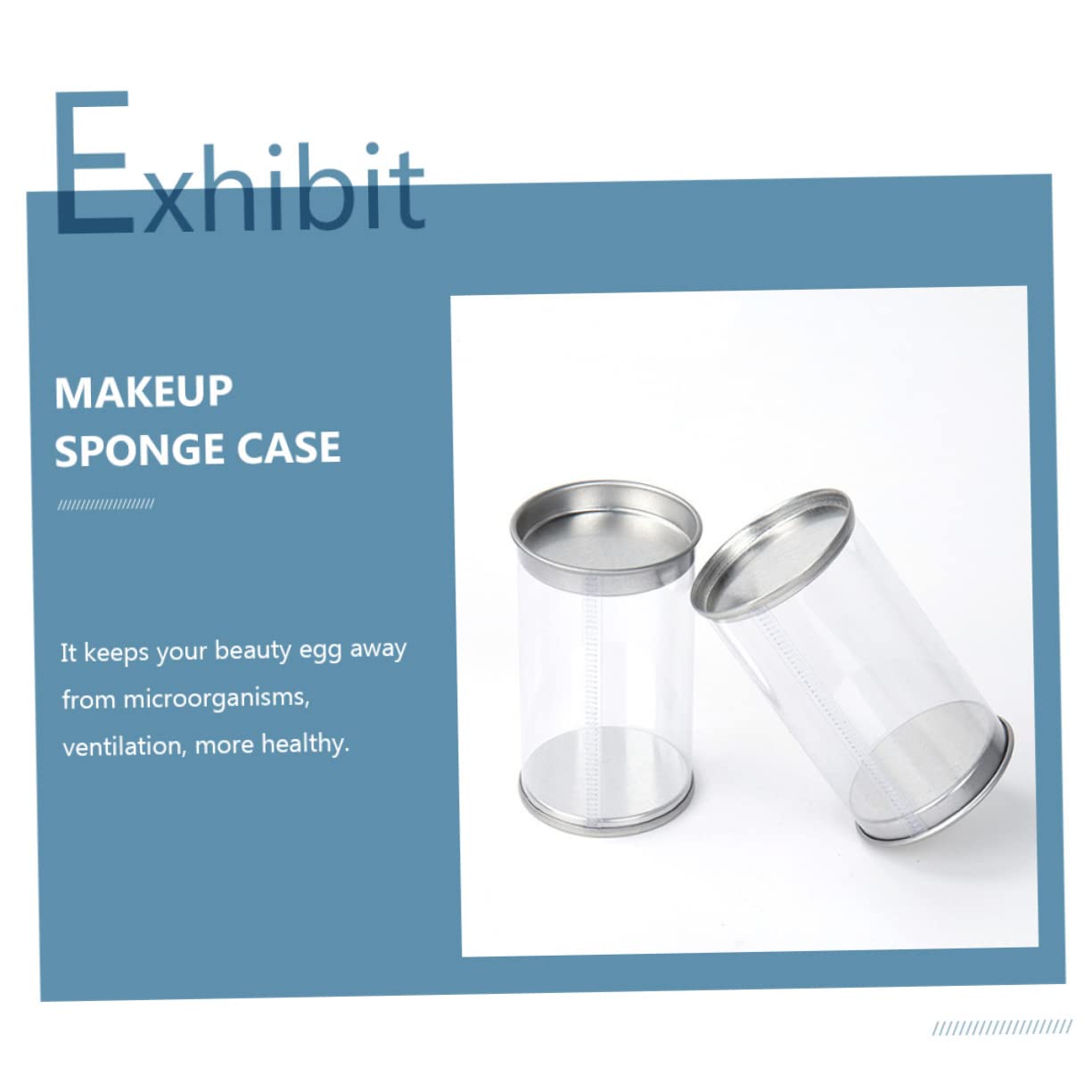 BESTYASH 24pcs Transparent Makeup Sponge Storage Case Holder for Travel Ventilated and Compact Design for Makeup Puff Organization