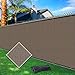 Cisvio 5ftx50ft Fence Privacy Screen Heavy Duty 170 GSM Windscreen & Dustproof Fabric Privacy Screen Covering Mesh Fencing for Outdoor Patio, Balcony, Pool Deck, Brown