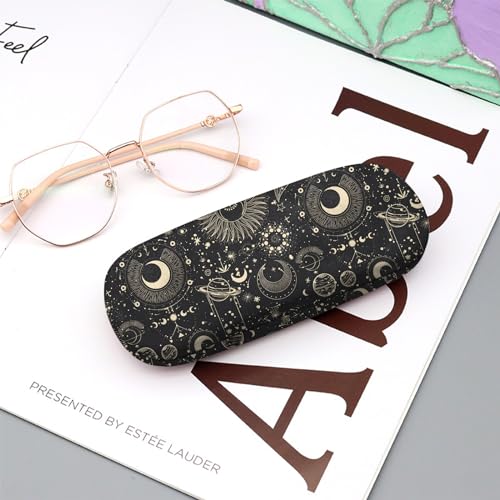 Image of Eyeglasses Case Hard Shell Protective Case for Glasses Eyeglass Box with Cleaning Cloth for Girls Women Cute Aesthetic