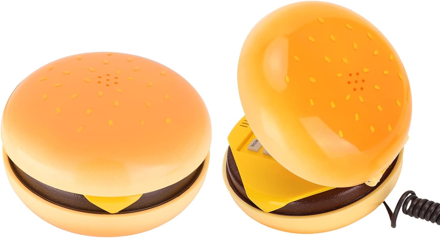 Landline Phone, Hamburger Burger Phone Telephone Cute Telephones Landline Corded Phone Desktop Phone for Home Hotel Office Decoration Kids Gift