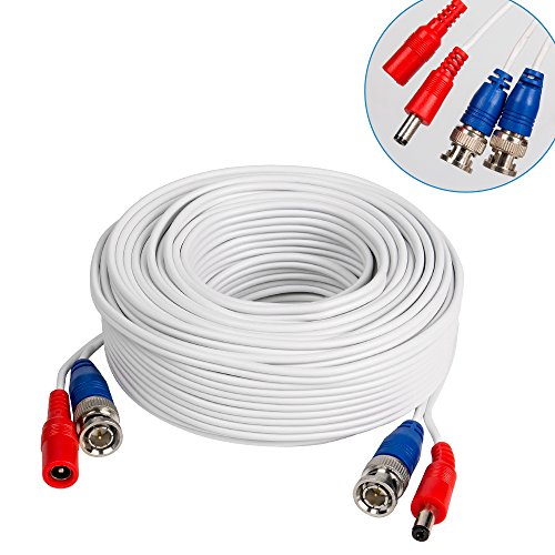 Tyumen 4 Pack 100Ft (30.5 Meters, White) All-In-One Bnc Video And Power Security Camera Cables, Bnc Extension Surveillance Camera Cables For Cctv Camera Dvr Security Systems #TOP3
