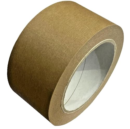Trendsky 6 Rollen Leise abrollend 50m Papierklebeband mit Naturkautschuk 130µm Kleber Papierband Braun Papier Packband für umweltgerechtes Verpacken