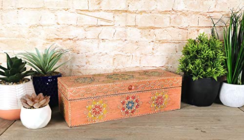 Pink Bohemian/Hippy Hand Painted Jewellery/Trinket Box