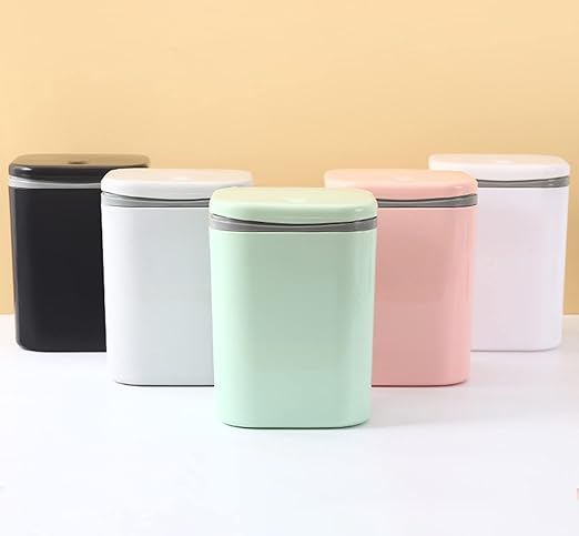 Caneca de basura de 0.5 galones para escritorio negra miniatura 7