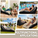 SeaSlep Inflatable Couch for Camping,Blow-Up Couch w/Flocked Surface,Brown - Image 7