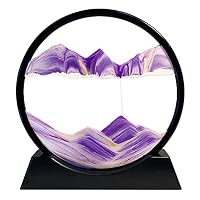 Tableau De Sable Fluide 3D Rotatif AOLIFLY – Cadre Rond En Verre Pour Décoration Et Relaxation