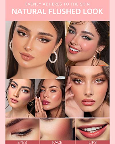 Velvet Liquid Blush, Soft Face Makeup Cream Blush, Cheek Beauty Blush For Natural Skin Tint, Long Lasting & Smooth Creamy Formula Blush Smudge Proof, Natural-Looking Waterproof Liquid Blush - 01 #TOP4