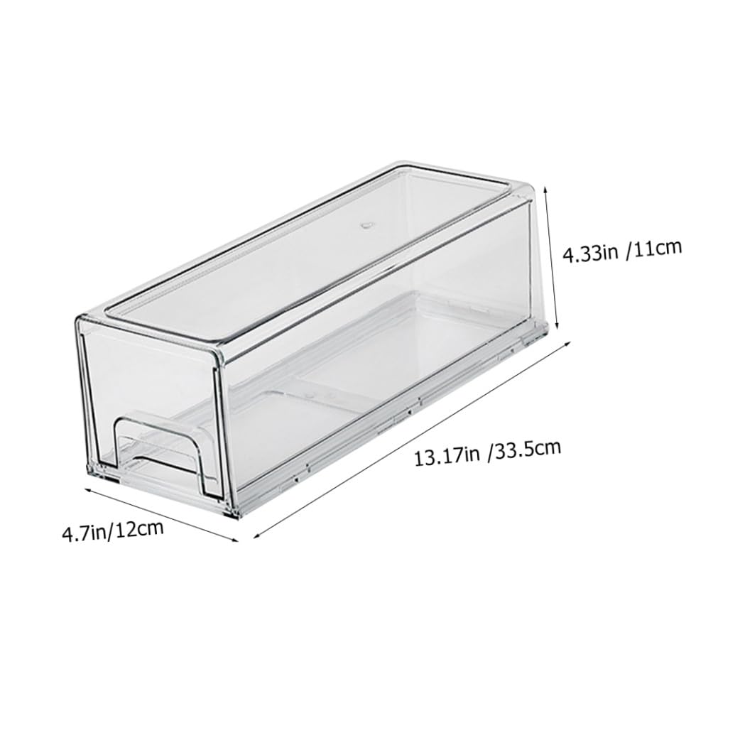 Caja de Almacenamiento de Gran Capacidad para Refrigerador en Pet Transparente Organizador Multipropósito para Verduras y Queso Rallado en Encimera o Despensa