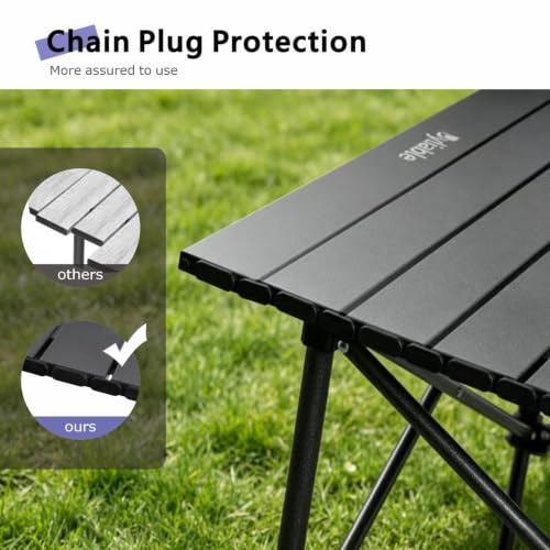 Byliable Folding Camping Square Table, Portable Aluminum for Outdoor, Black by Byliable - Image 6