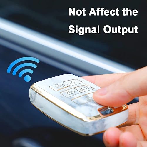 Miniatura 7 de SANRILY Funda de llavero de TPU con patrón de jade para Land Range Rover Discovery Rover Sport 2018 2019 y Jaguar XF 2021 accesorios para llaves sin