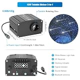 CHINLY Światła samochodowe z włókna szklanego, gwiaździstego nieba, 12 W, 550 szt. x 0,75 mm x 3 m