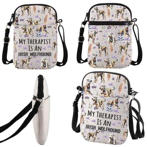 Irish Wolfhound Owner Gift My Therapist Is An Irish Wolfhound Crossbody Bag Pet Lover Gift For Women3