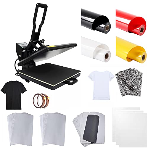 Prensa térmica plana 15x15 pulgadas 110V 1400W miniatura 1