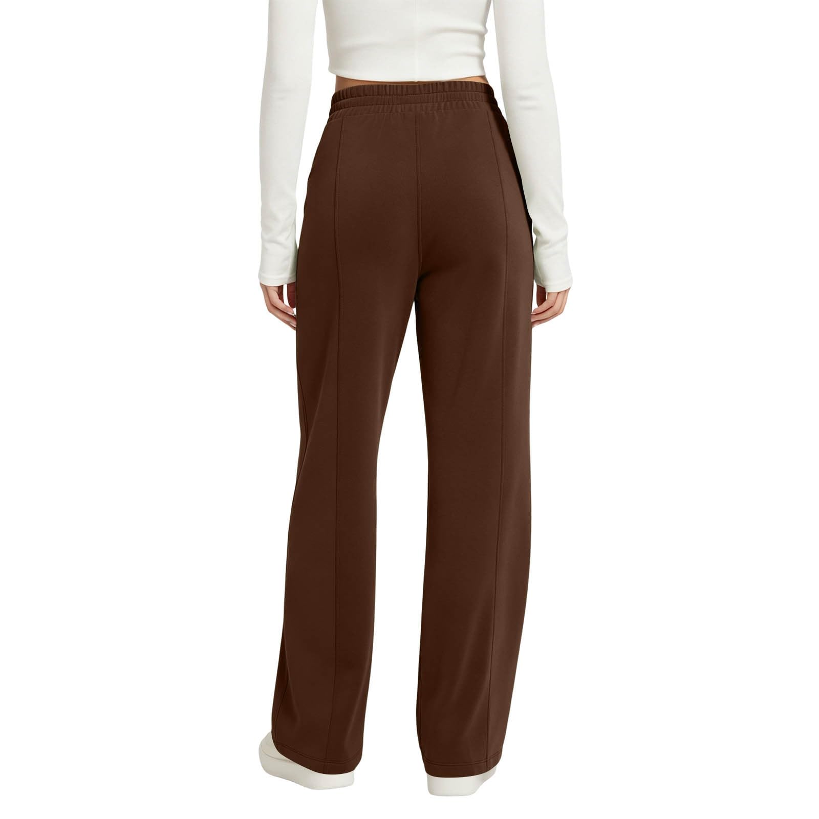 Pantaloni Tuta Donna Pantaloni Sportivi Vita Alta Pantalone a Gamba Larga Larghi e Morbidi Pantalone Baggy con Tasche Pants Lunghi con Coulisse Regolabile Pants per Yoga e Fitness Tinta Unita