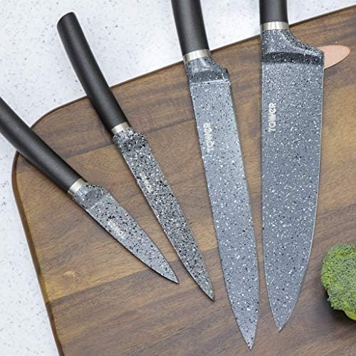 Tower T851001 Knife Set, Stainless Steel, Graphite
