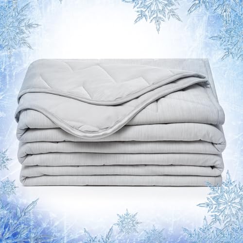 Elegear Revolutionary Cooling Blanket King Absorbs Body Heat to Keep Cool, Japanese Q-Max0.5 Arc-Chill Cooling Comforter for Hot Sleeper Precision V-tack Quilting Lightweight Summer Blanket