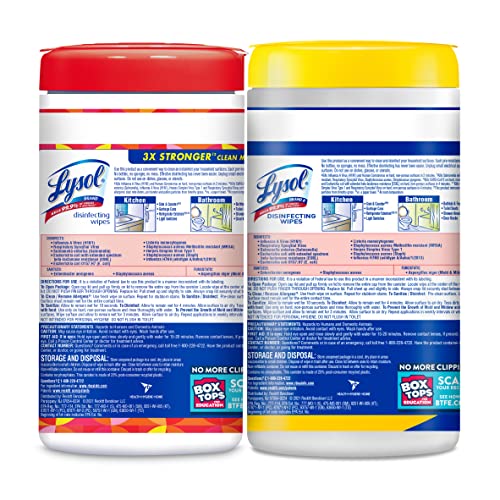Lysol Disinfecting Wipes, 320 Count (80 Count X4), 2 Mango And Hibiscus Plus 2 Lemon And Lime Blossom, Packaging May Vary #TOP1