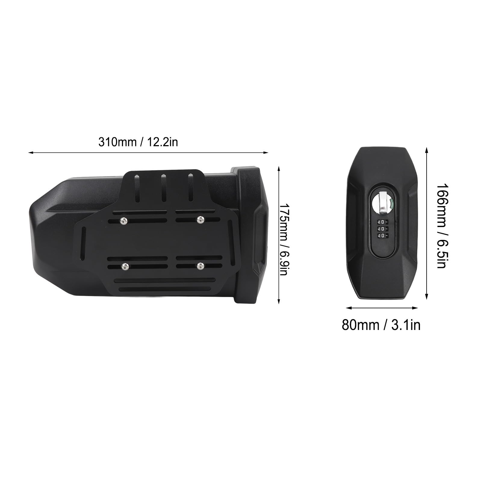 Boîte à Outils Latérale pour Moto de 3,8 L avec Serrure à Combinaison, Conception Haute capacité, Robuste et, Remplacement pour R1300GS, R1200GS, R1250GS Adventure TRK502, pour