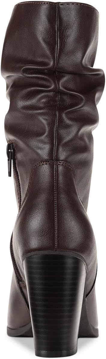 Style & Co. Womens Saraa Slouch Faux Leather Mid-Calf Boots