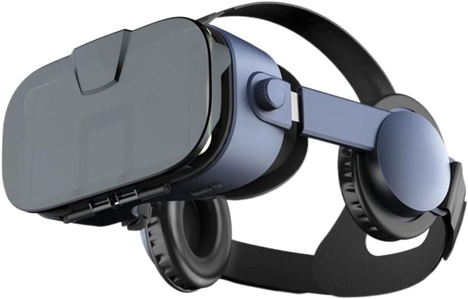 TOEWOE VR Headset, Virtual Reality Goggles, 3D Glasses Headset VR Goggles for Movies & Video Games Compatible for iOS, Android & Support 4.0-6.3 inch (Color : Blue)