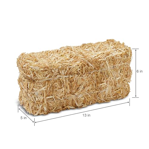 Image of FloraCraft Decorative Straw Bale 5 Inch x 6 Inch x 13 Inch Natural