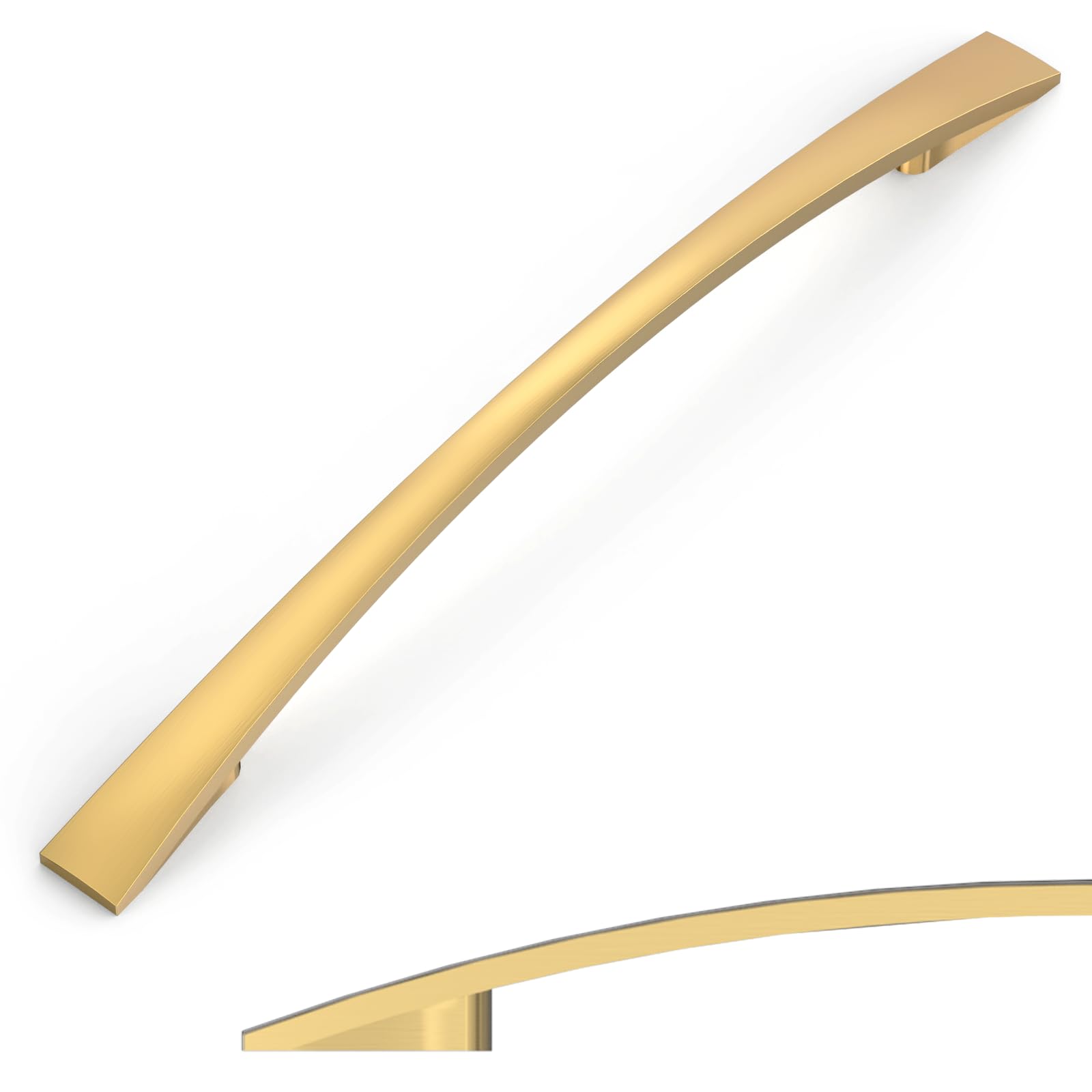 Amerdeco 10 Pack Champagne Bronze Cabinet Pulls 6.3 Inch(160mm) Hole Center Drawer Pulls Cabinet Hardware Kitchen Cabinet Handles for Bathroom AM010
