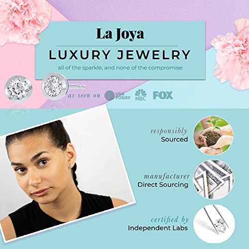 La Joya 1/4 Ct Tw Lab Created Diamond Stud Earrings For Women And Men | 14K Diamond Earrings In Real White Gold | Ideal Small Diamond Earrings Stud For Gifting #TOP2