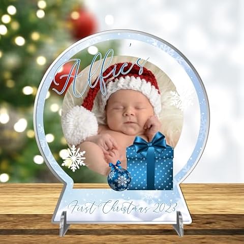 Personalised Baby's First Christmas Snow Globe thumbnail