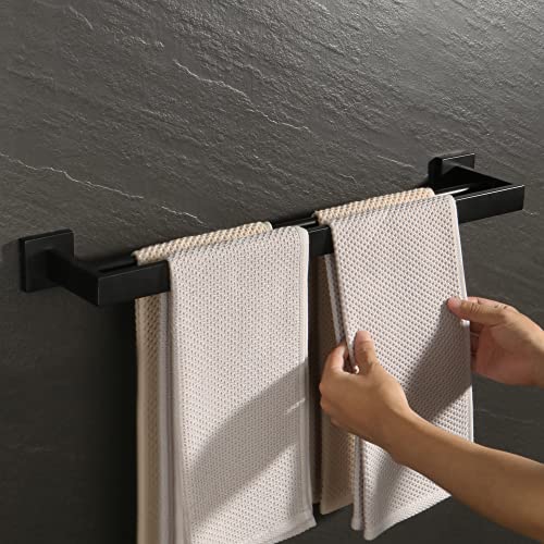 Alise Bath Towel Bars Towel Rack Towel Holder For Bathroom,Wall Mount 24-Inch Double Towel Hanger Rail,Gyt2060-B Sus304 Stainless Steel Matte Black #TOP3