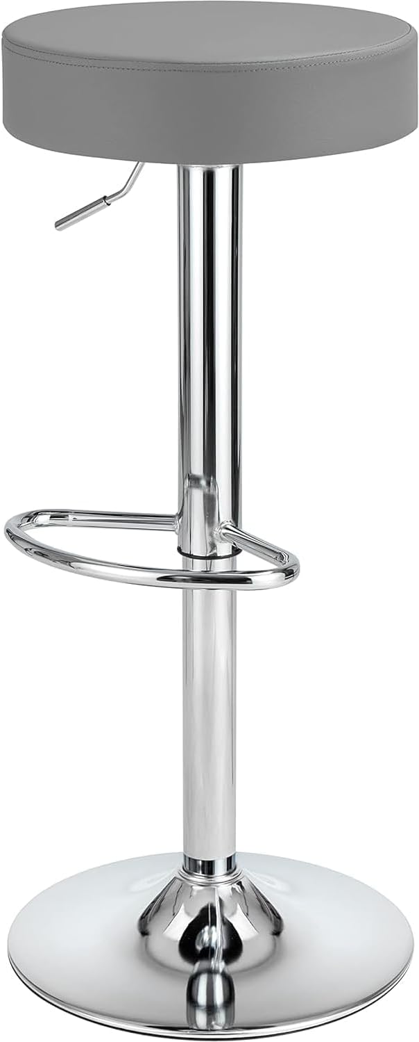 Furniture Bar Stool -Essilor PU 360?Height 24 to 32 inches Adjustable Kitchen/Office/Bar/Shop/Restaurant Stool (Grey)