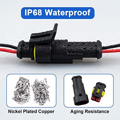 Image of 6 Sets 6 Pin Connector Automotive Electrical Connectors, Way Car Waterproof Electrical Connector Terminals, Wire Connector Plug Kit Male and Female 22-16 AWG