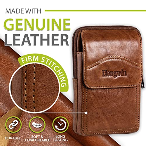 Hengwin Small Leather Crossbody Purse Men Bag Cell Phone Pouch for Belt by hengwin - Used condition - Image 7