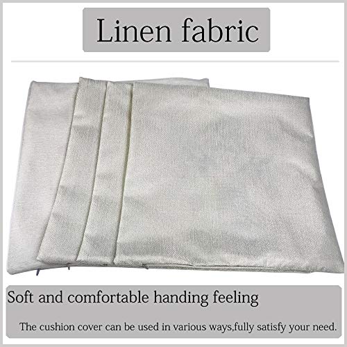 4 Stück Kissenbezüge Dekorative Kissenhülle Leinen Kissenbezug Nordischer Schwarz-Weißer Sofakissenbezug Kissenbezug Im… – Bild 8