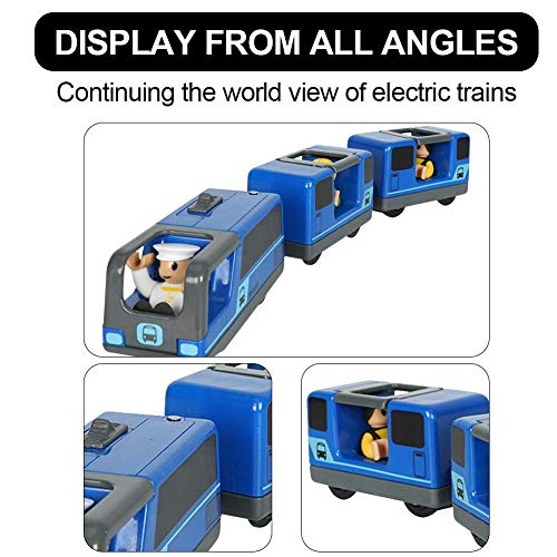 chinejaper Kinder Zug Elektrische Eisenbahn, Bateriebetriebene Lokomotive Magnetisch, Kombinierbar Mit Holzeisenbahn… – Bild 5