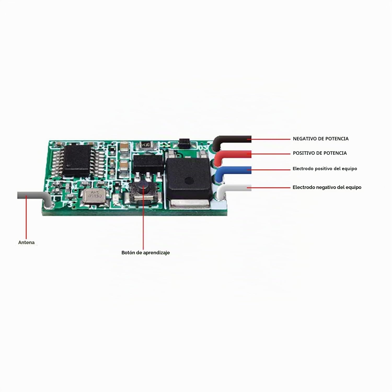 QIACHIP 433MHz DC 3.6V 5V 12V 24V 1 Canal Relé Inalámbrico Seguro Interruptores de control remoto RF Kit de transmisor y receptor, modo de retardo de palanca momentánea