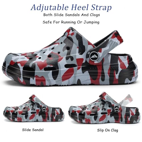Image of Kids Tie Dye Garden Clogs for Boys Girls | Lightweight Slip-On Water Shoes with Arch Support