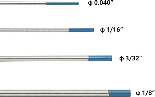 Miniatura 10 de Welding Knight Electrodos de tungsteno para soldadura TIG 2% ceriados 116 "x 7" (gris, WC20) 10 unidades