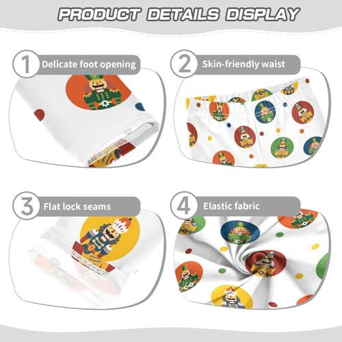 ZZKKO Girls Leggings Nutcracker Pattern Toddler Girls Clothes Leggings for Girls Toddler Girls Leggings 3-4T3