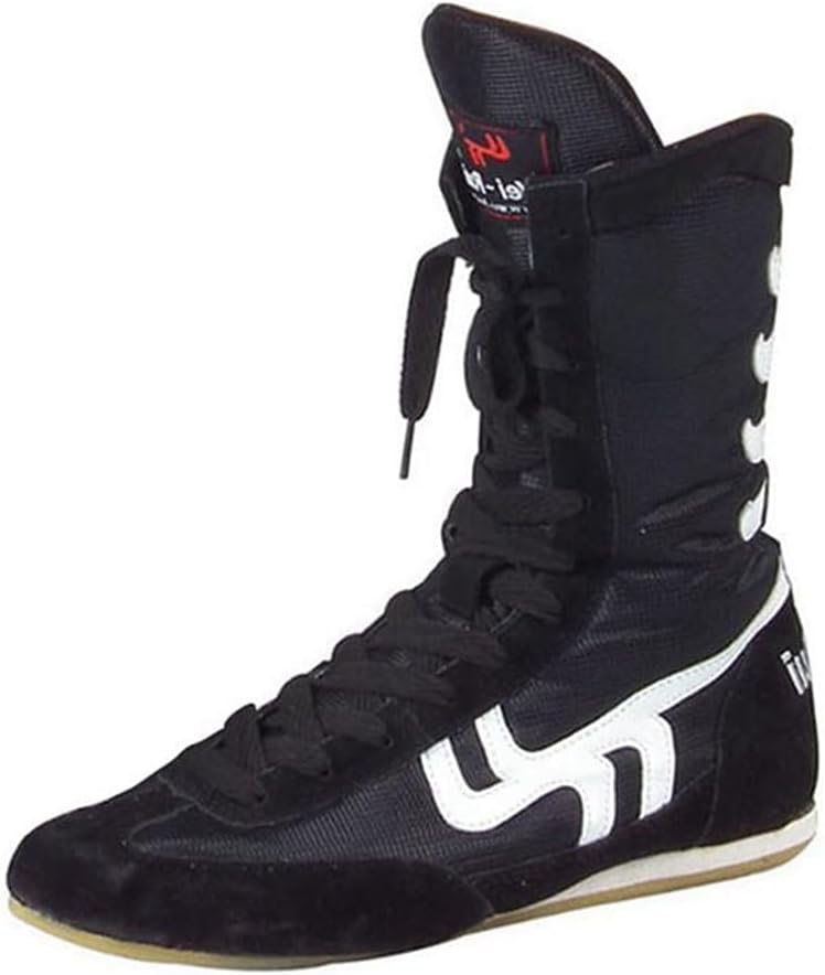 Men's Sports Wrestling Shoes Lightweight Boxing Shoes for Youth Comfortable High Top Fighting Athletic Sneakers