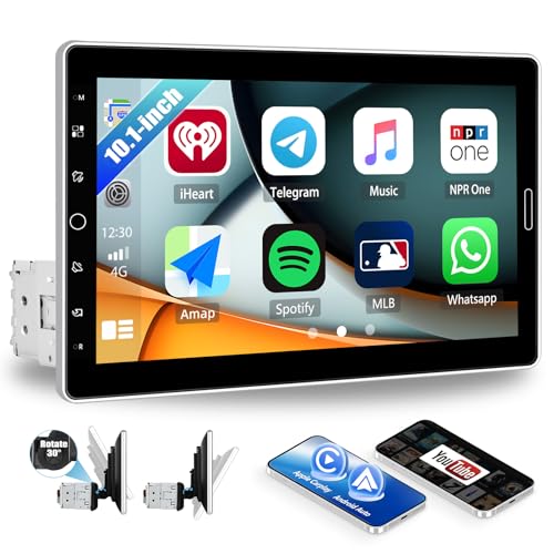 Autoradio 1 Din Android Auto pour voyager en musique avec l'écran tactile 10.1 pouces de votre voiture