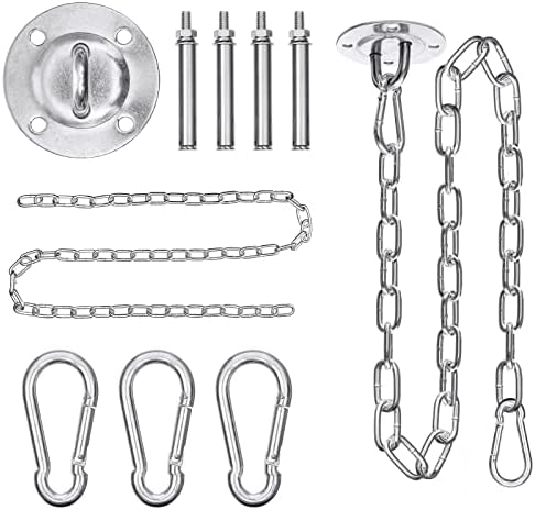 Garpans Hammock Hanging Kit with 2 Ways of Ceiling Suspension Heavy Duty Hammock Hook Kit for Swings Hanging Chair Hammock Chair Suspension Kit for Yoga Swing Gym 550 Lbs Capacity