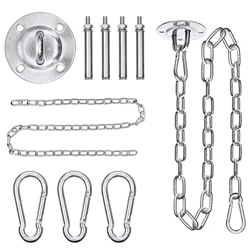 Garpans Hammock Hanging Kit With 2 Ways Of Ceiling Suspension Heavy Duty Hammock Hook Kit For Swings Hanging Chair Hammock Chair Suspension Kit For Yoga Swing Gym 550 Lbs Capacity #TOP16
