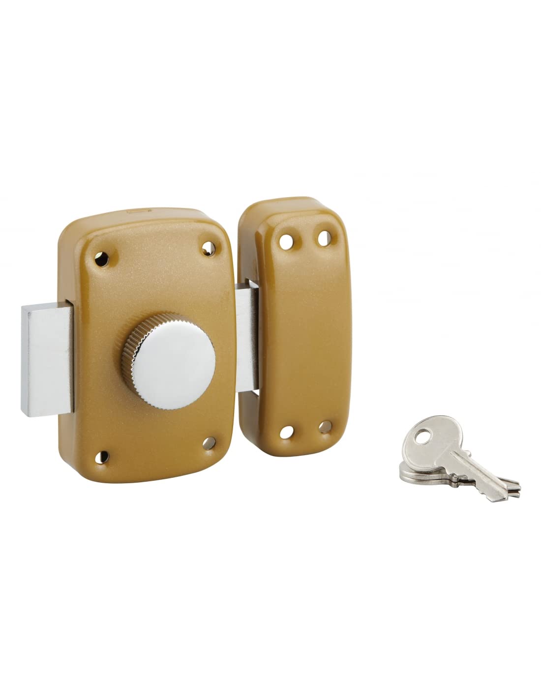 Serruprix 00909401 Verrou de porte 9401 à bouton et cylindre ø 23 x 45 mm 3 clés