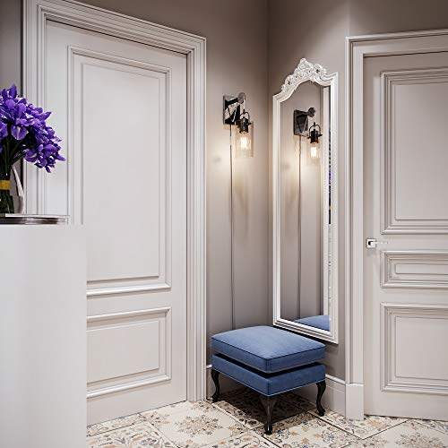 Globe Electric Nordhaven 1-Light Plug-In Or Hardwire Wall Sconce, Chrome Finish, Pulley Accent 65946 #TOP4